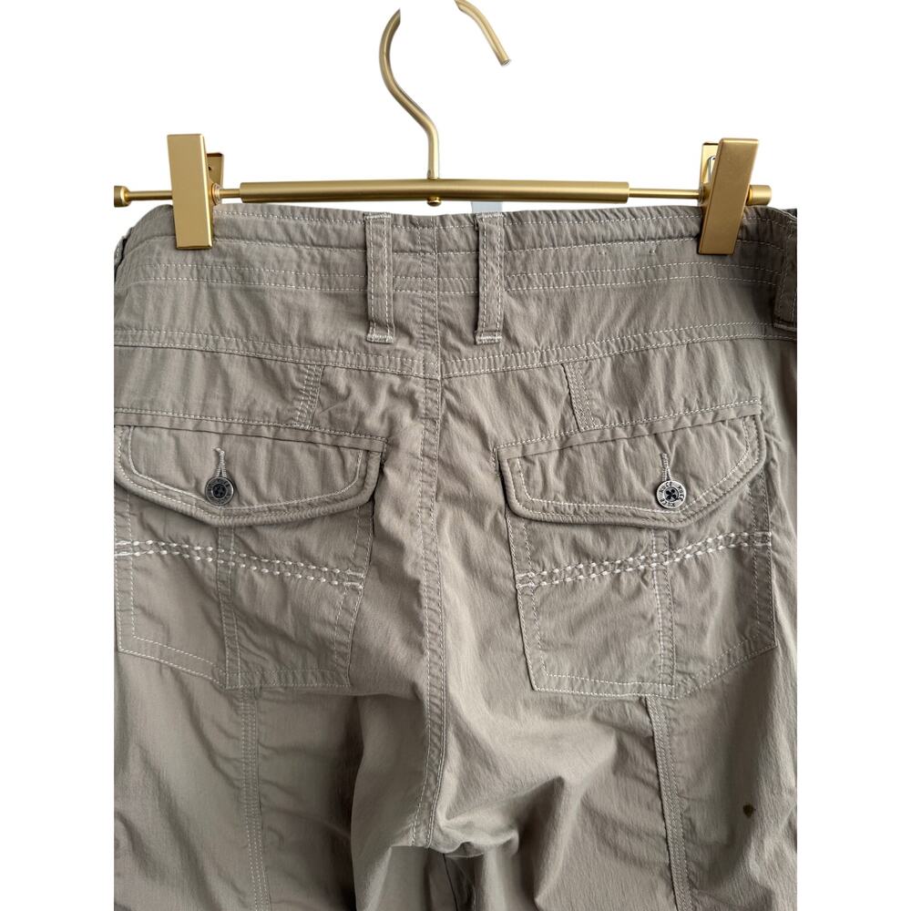 KUHL Tan Cargo Hiking Shorts 8 Long Capri Contrast Stitch Stretch Trail Pants - Picture 7 of 10